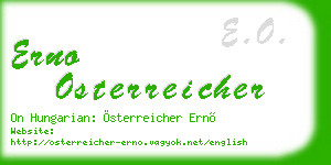 erno osterreicher business card
